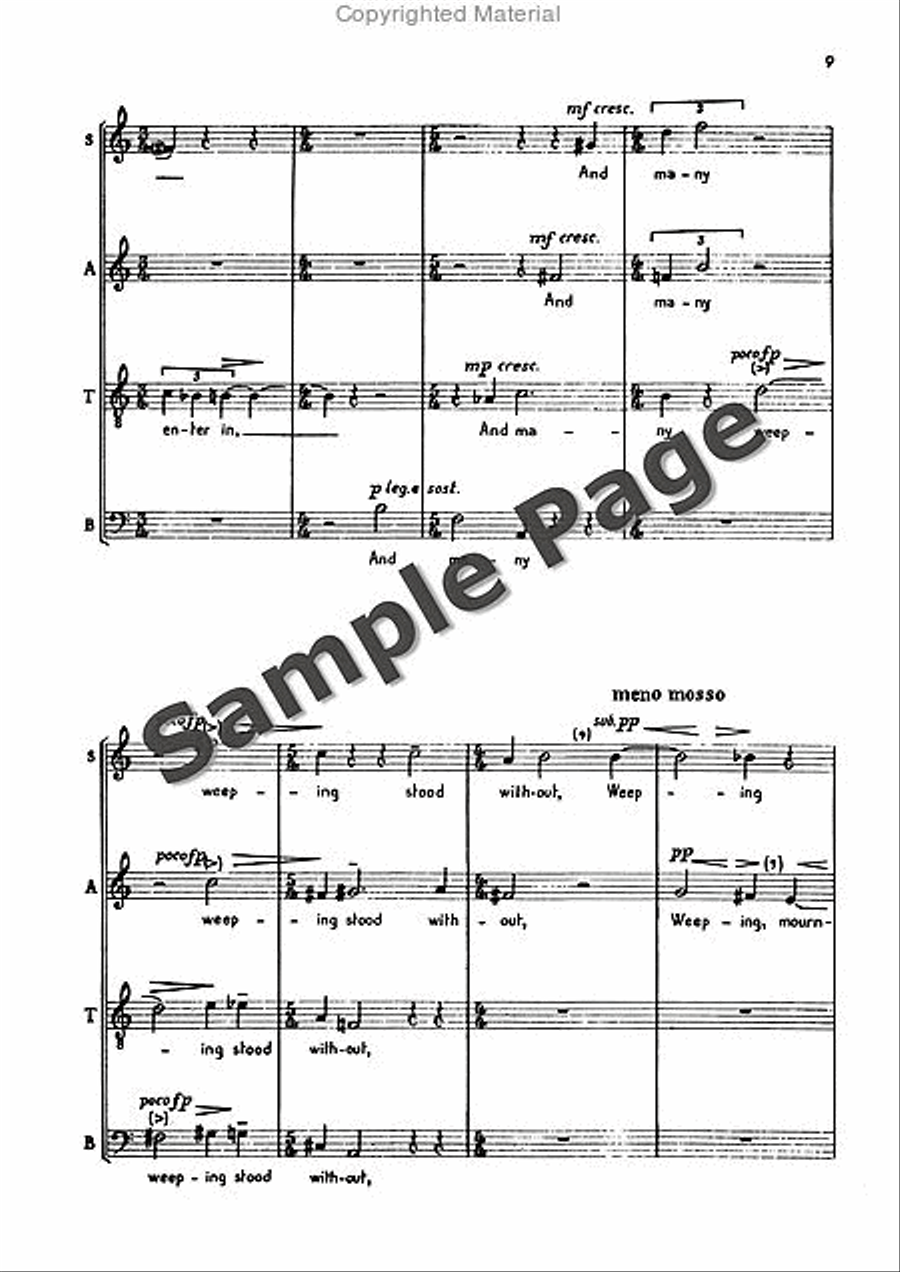 Poems 5 & An Epigram Of Wm. Blake 4-Part scores gallery preview page 10