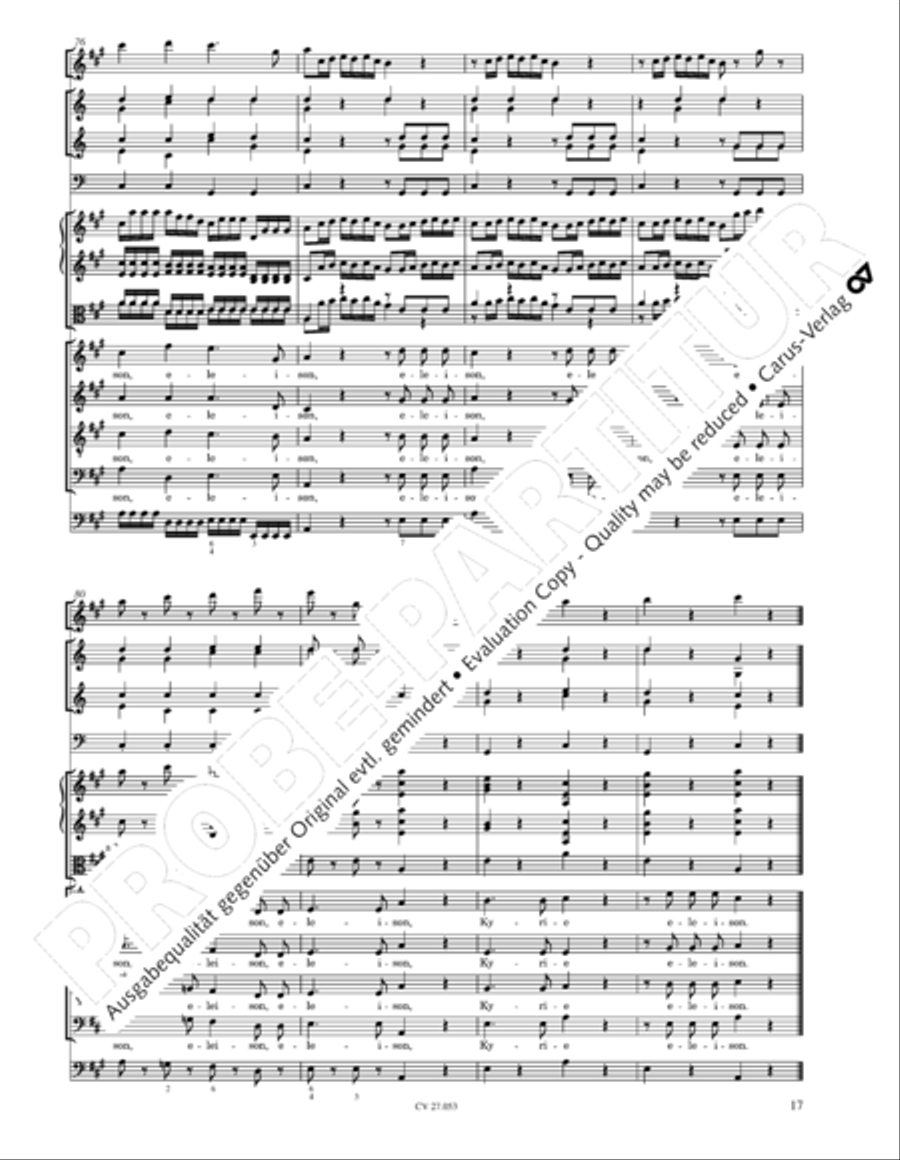 Creation Mass in A-major after Joseph Haydn (Schopfungsmesse in A nach Joseph Haydn) 4-Part scores gallery preview page 18