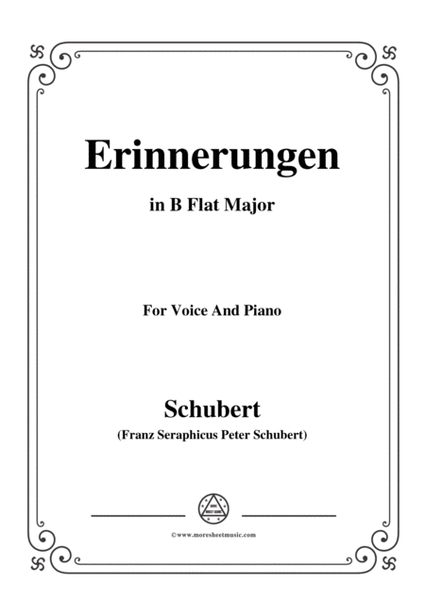 Schubert-Erinnerungen in B flat Major,for voice and piano image number null