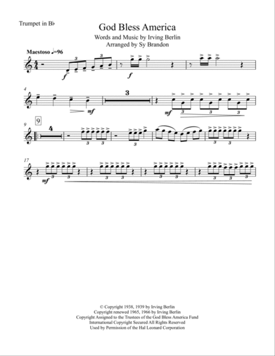 God Bless America School and Community scores gallery preview page 4