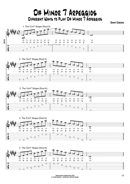 D# Minor 7 Arpeggios (5 Ways to Play) image number null