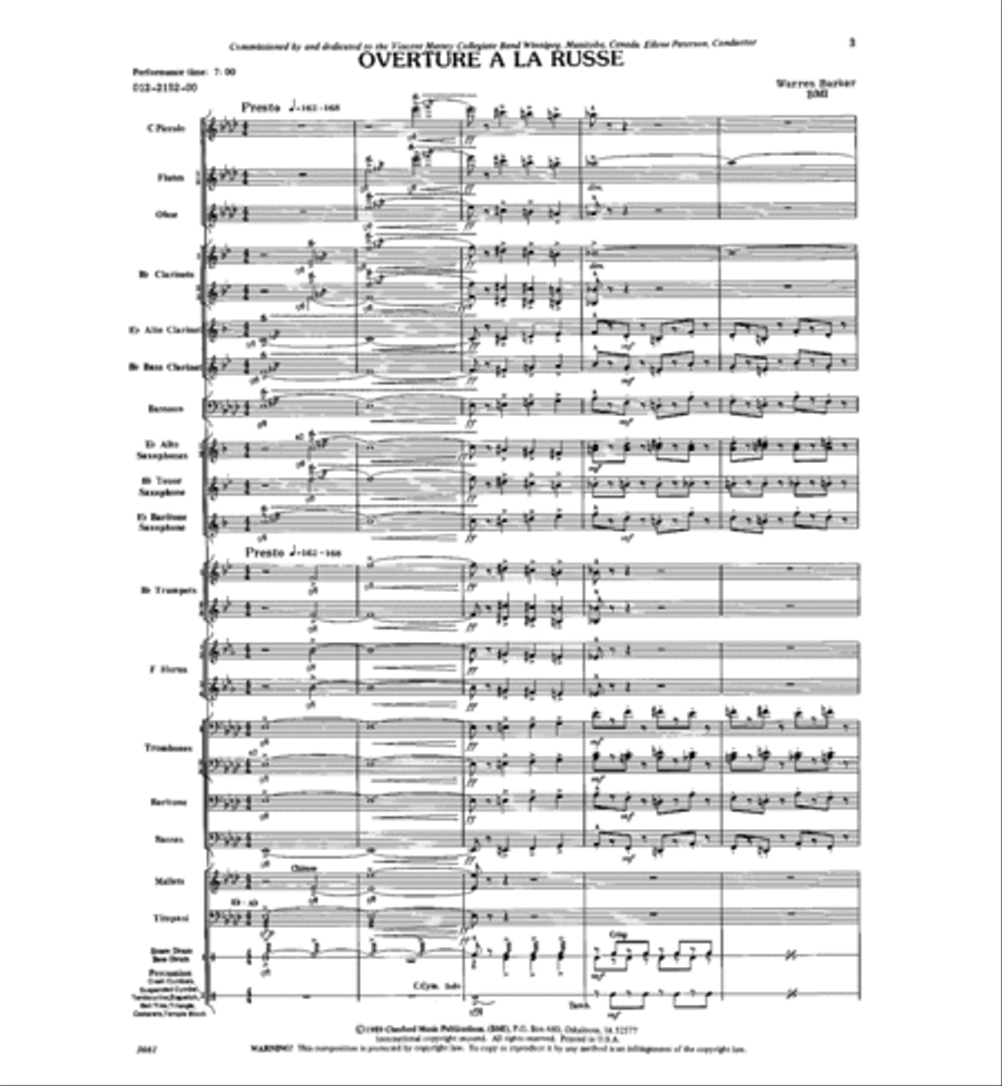 Overture A La Russe Concert Band scores gallery preview page 2