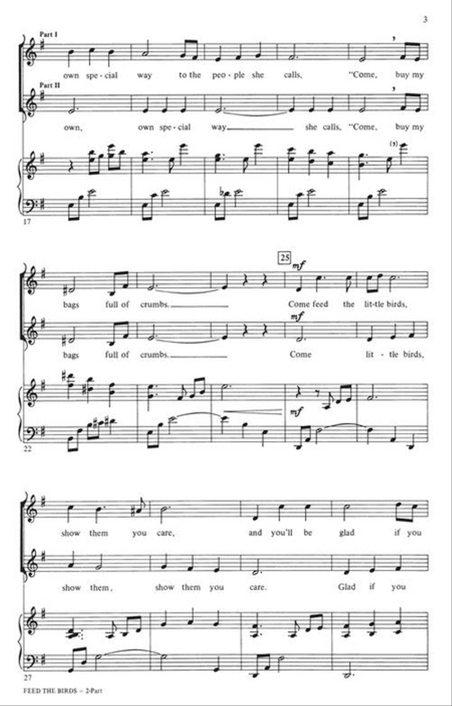 Feed the Birds 2-Part scores gallery preview page 4