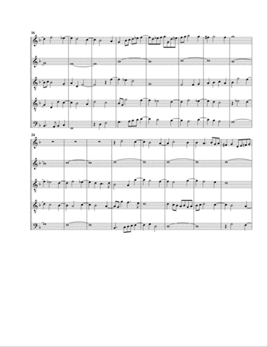 In Nomine no.2 a5 (arrangement for 5 recorders) Recorder scores gallery preview page 3