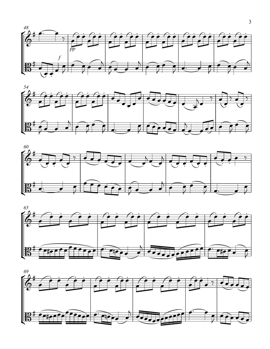 Carnival of Venice for violin & viola duet Carnival of Venice for violin & viola duet String Duet scores gallery preview page 3