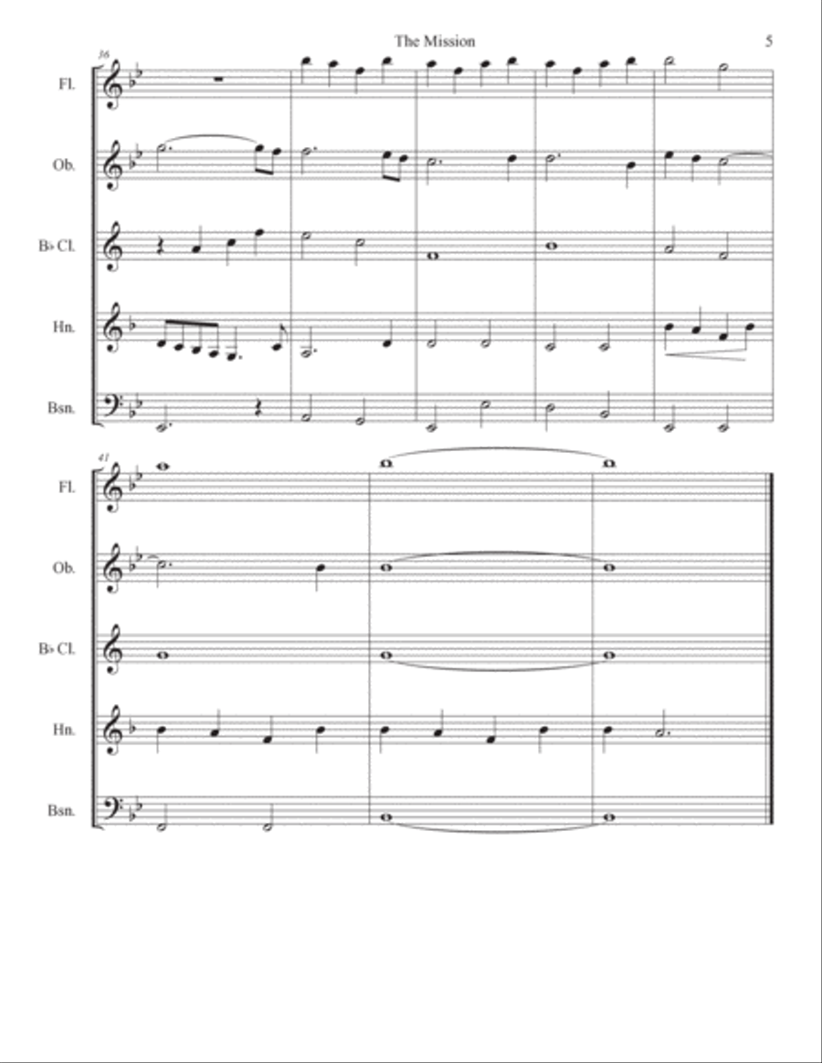 Gabriel's Oboe Woodwind Quintet scores gallery preview page 5