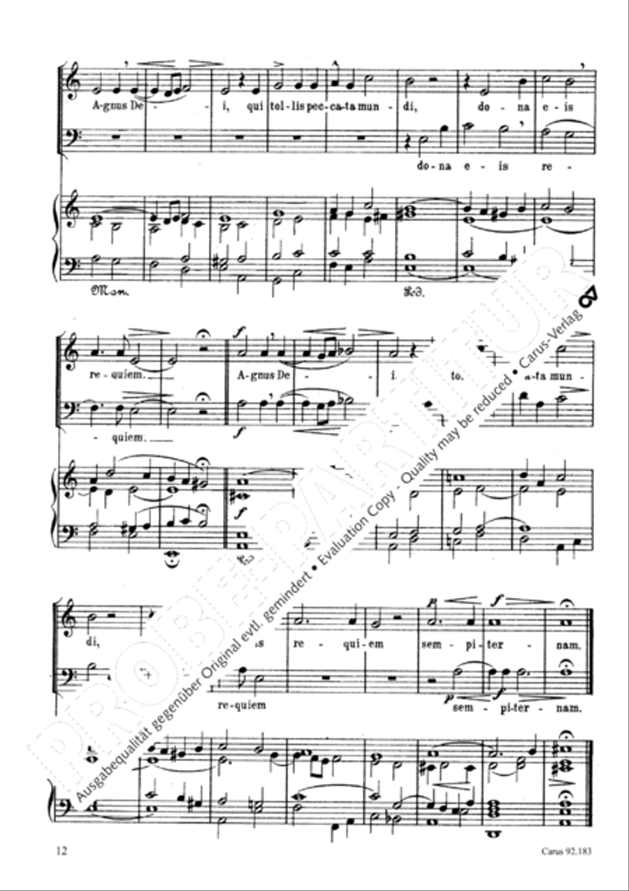 Missa pro defunctis 2-Part scores gallery preview page 13