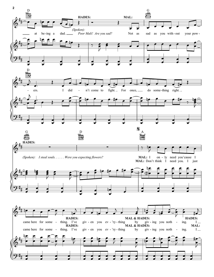Do What You Gotta Do (from Disney's Descendants 3) Piano, Vocal, Guitar scores gallery preview page 2