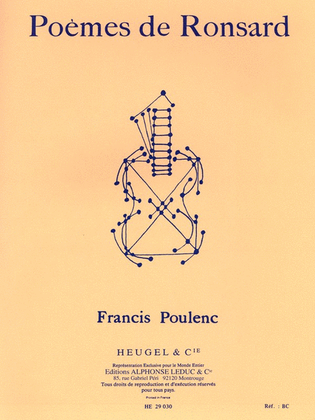 Book cover for Poemes De Ronsard (med) (voice & Piano)