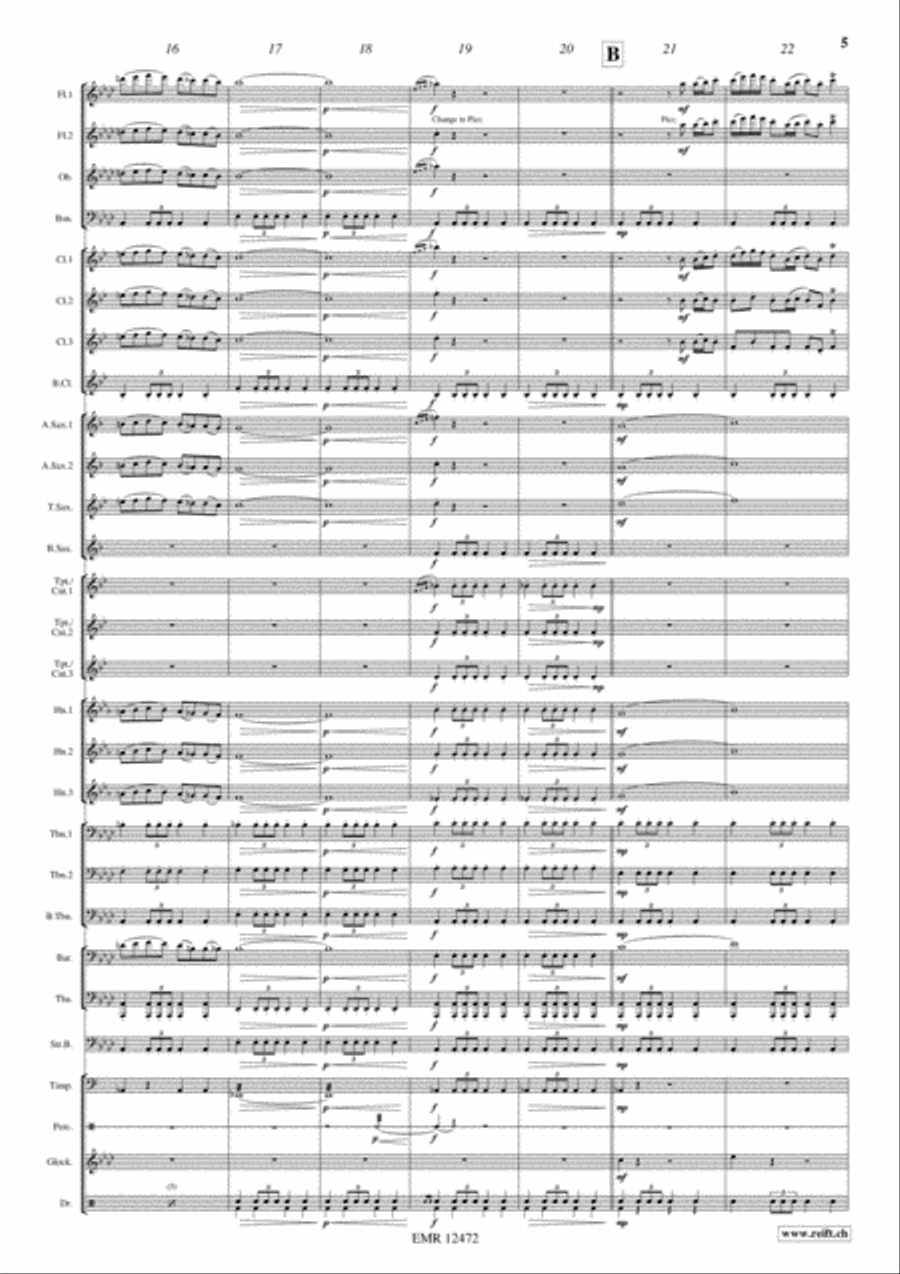 March On The Drina Concert Band scores gallery preview page 5