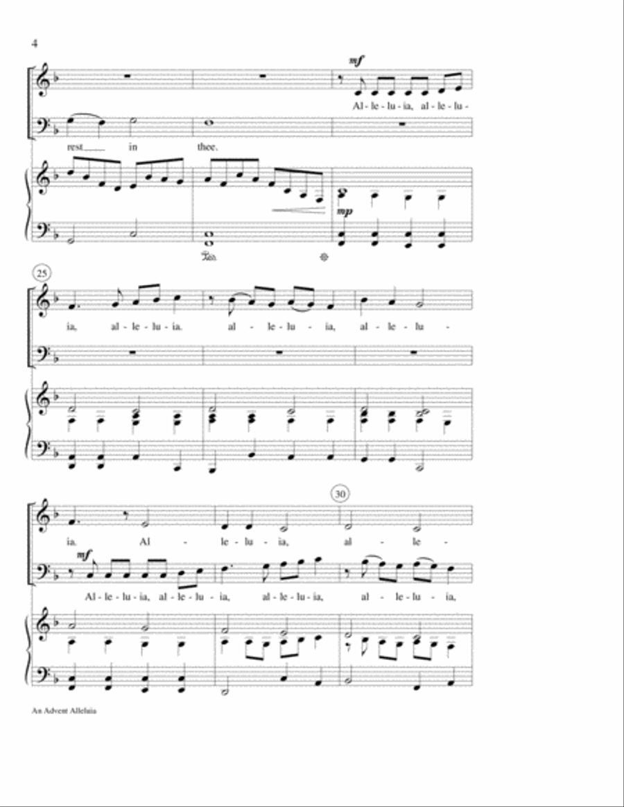 An Advent Alleluia 4-Part scores gallery preview page 4