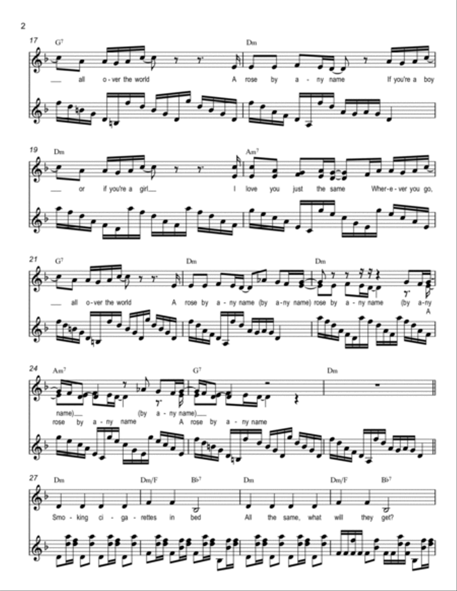 A Rose By Any Name Vocal Duet scores gallery preview page 2