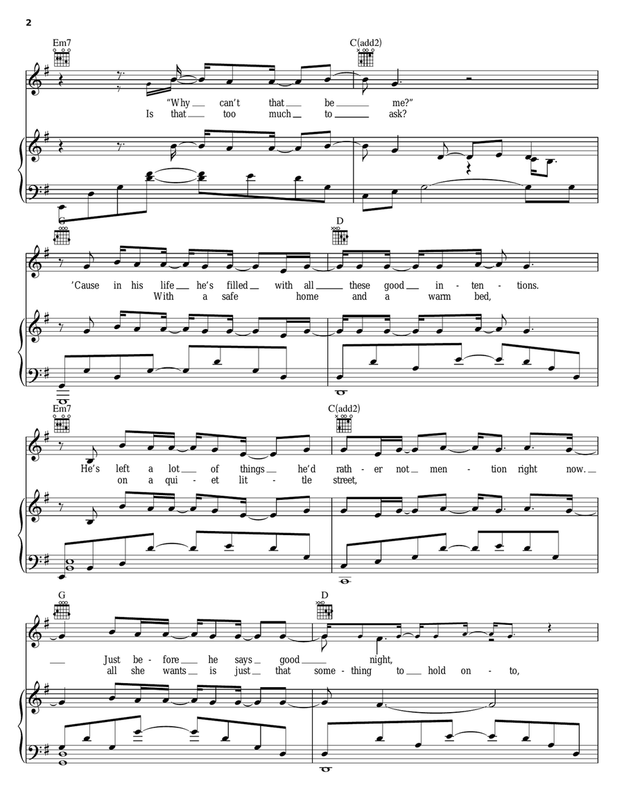 Be Like That Piano, Vocal, Guitar scores gallery preview page 2