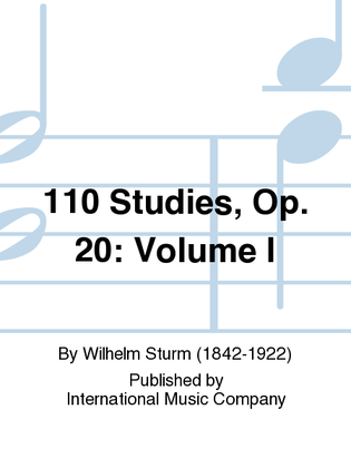 Book cover for 110 Studies, Op. 20: Volume I