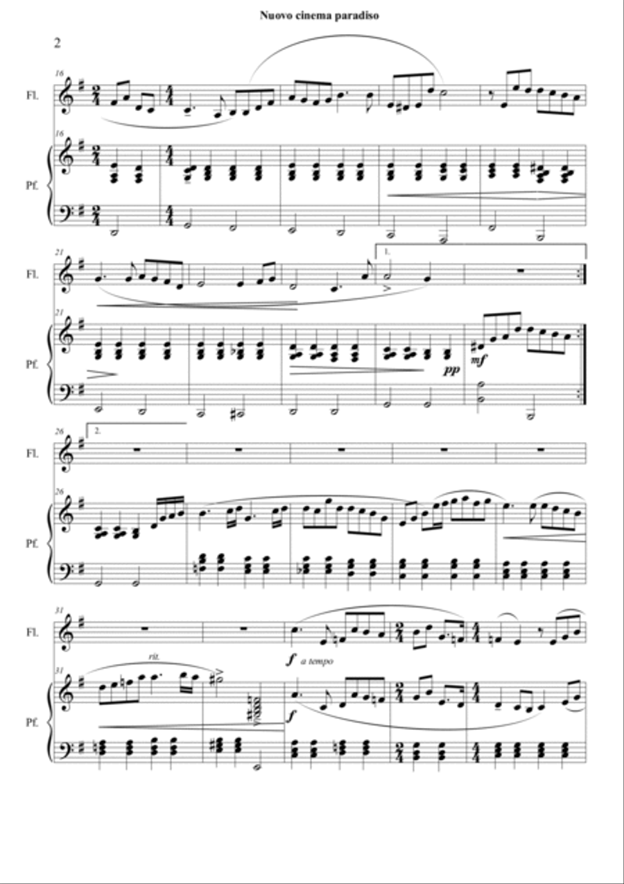 Love Theme (tema D'amore) String Duet scores gallery preview page 2