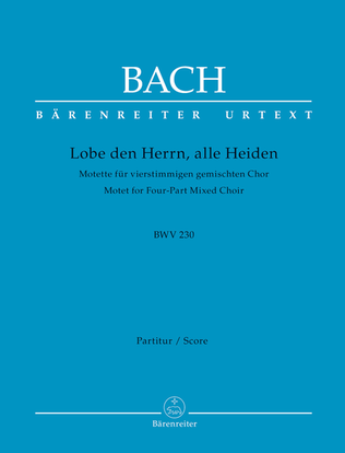 Book cover for Lobet den Herrn, alle Heiden, BWV 230