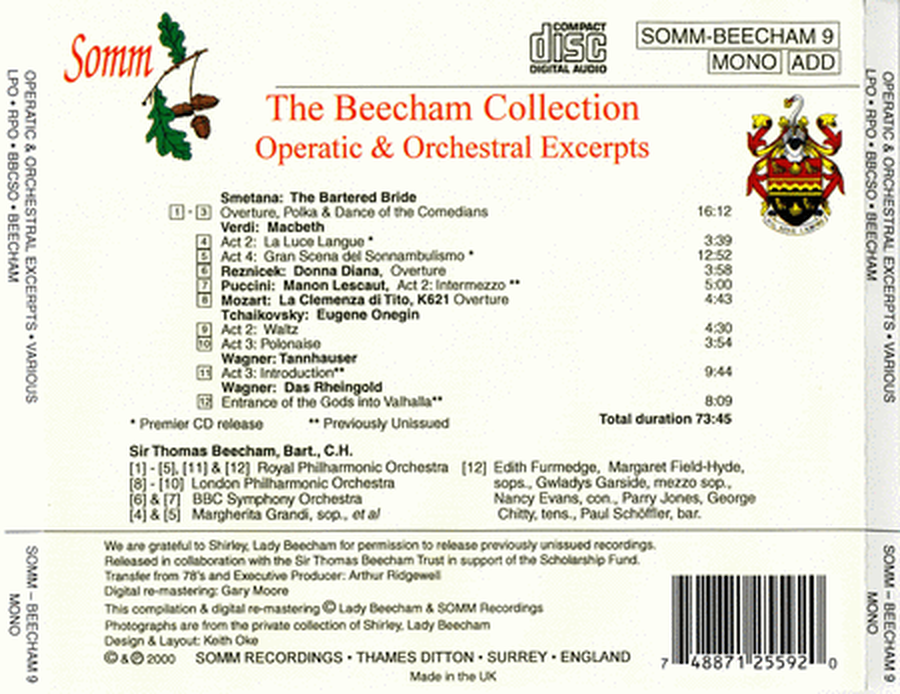 Operatic & Orchestral Excerpts