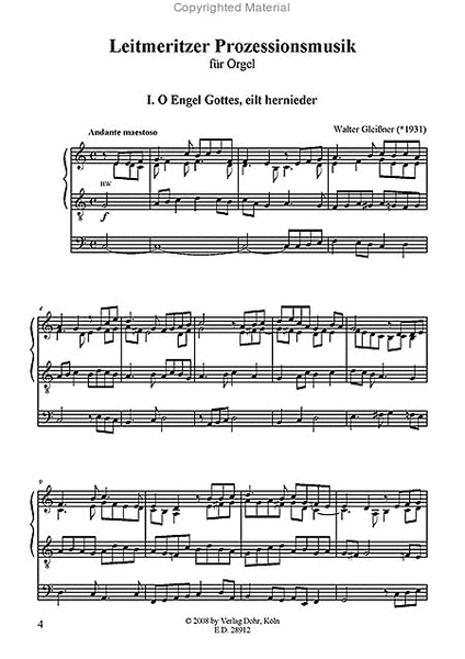 Leitmeritzer Prozessionsmusik für Orgel (2000/04)