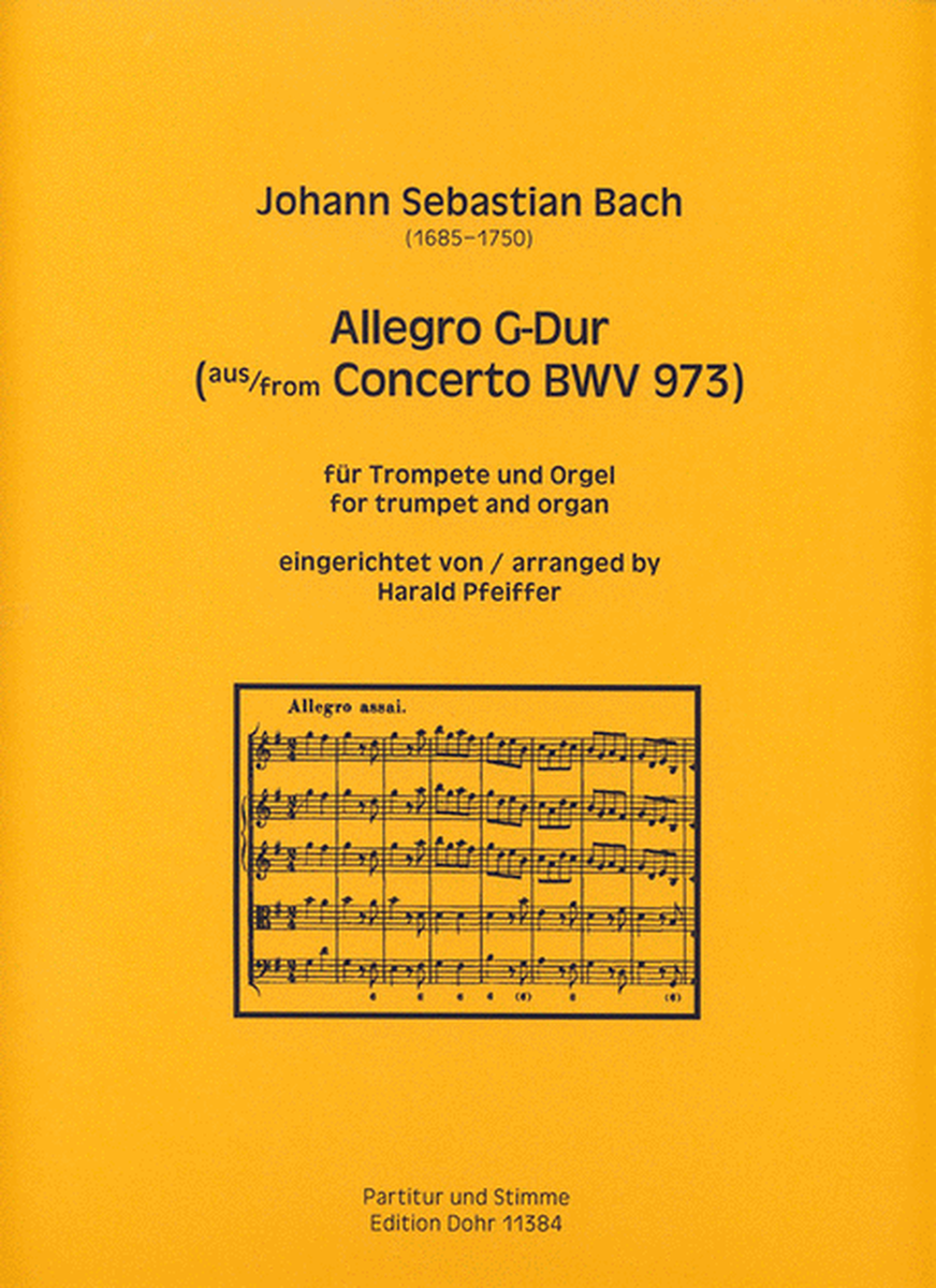 Allegro G-Dur BWV 973/1 (für Trompete und Orgel)