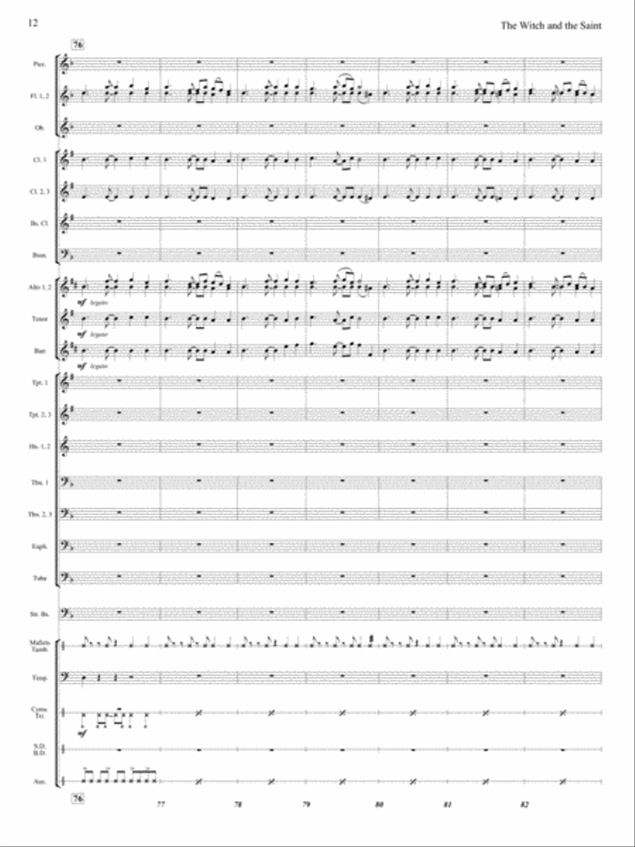 The Witch and The Saint The Witch and The Saint Concert Band scores gallery preview page 11