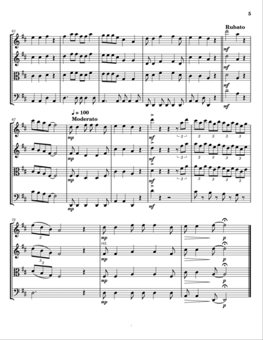 Day-o (the Banana Boat Song) String Trio scores gallery preview page 5