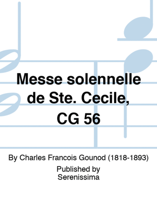 Messe solennelle de Ste. Cecile, CG 56