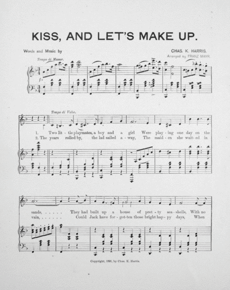 Kiss and Let's Make Up. Descriptive Ballad
