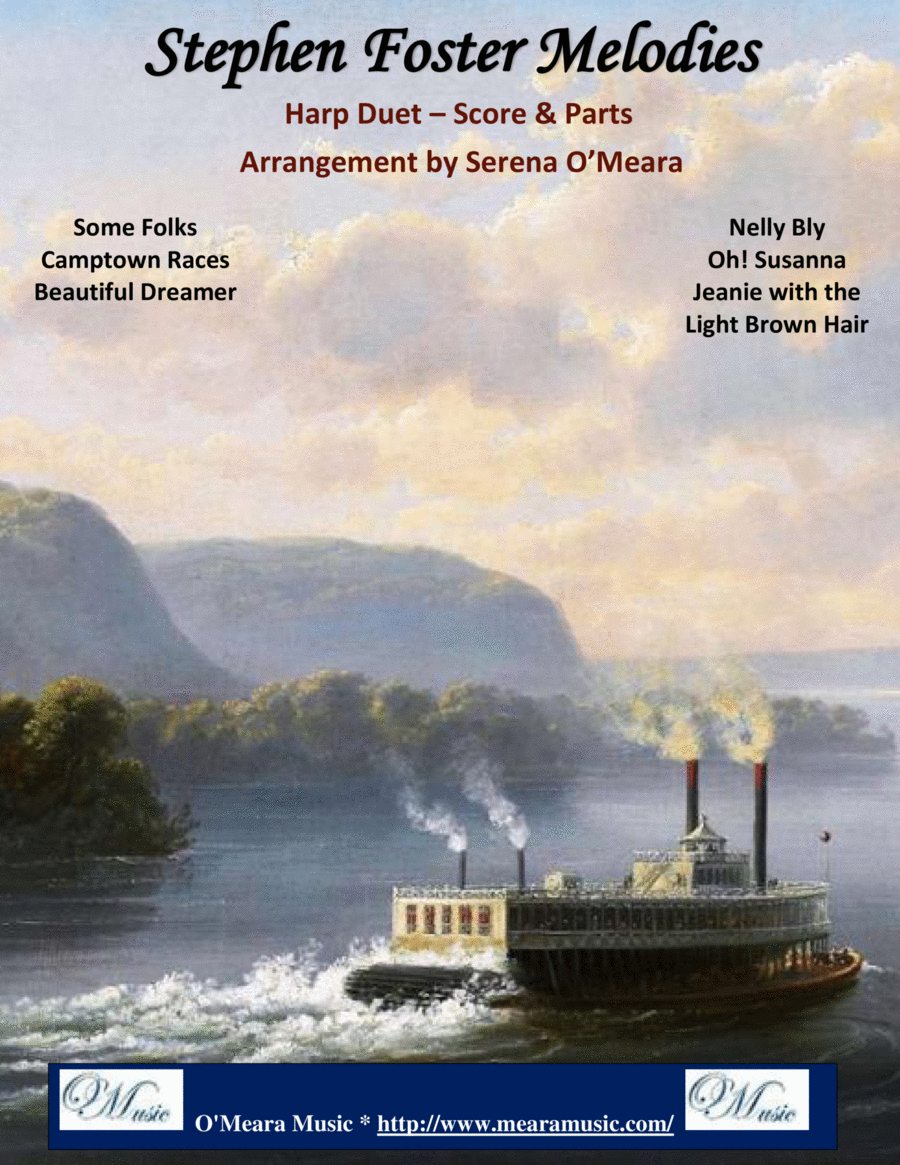 Stephen Foster Melodies, Harp Duet Celtic Harp scores gallery preview page 1