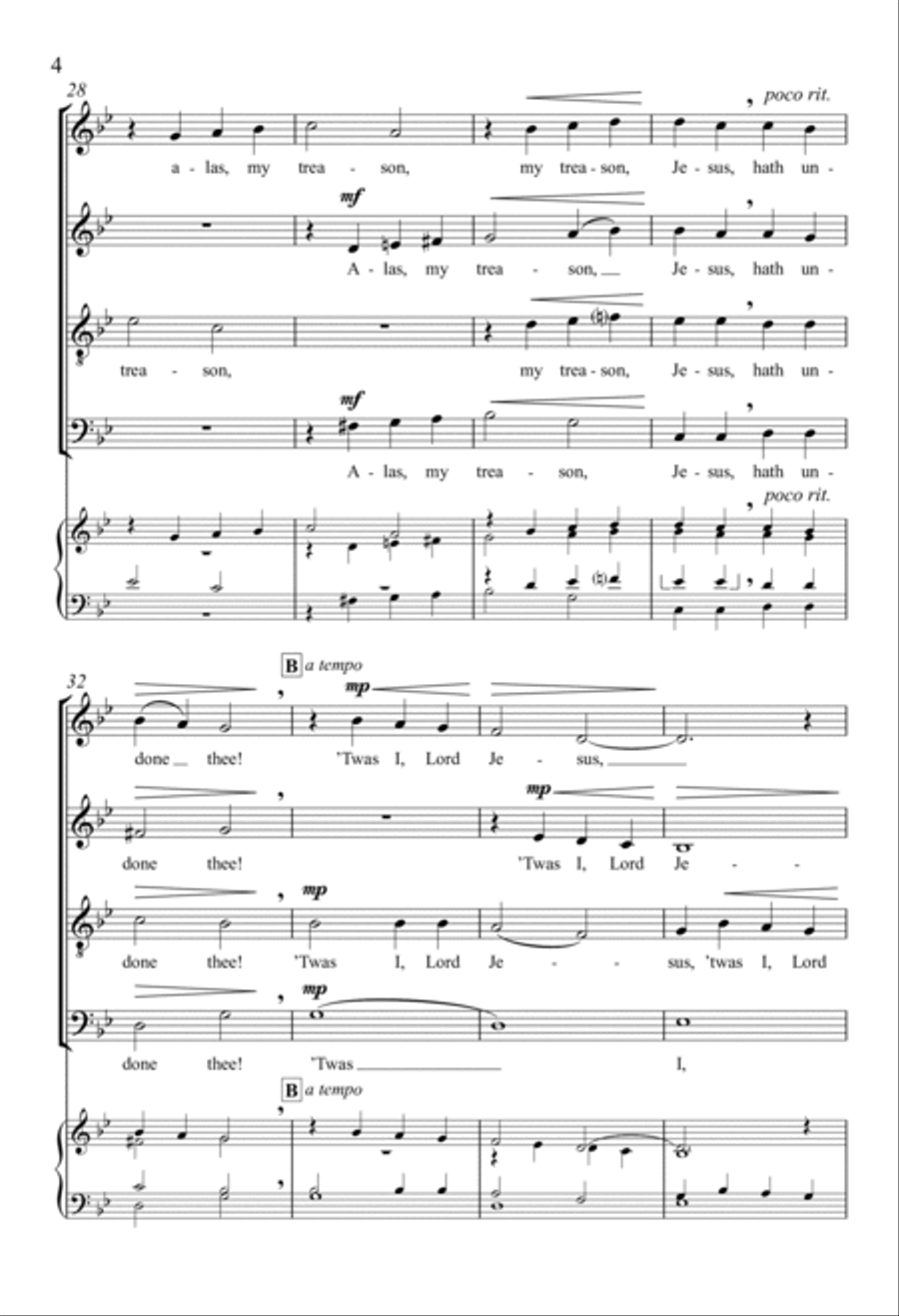 Ah, Holy Jesus 4-Part scores gallery preview page 3