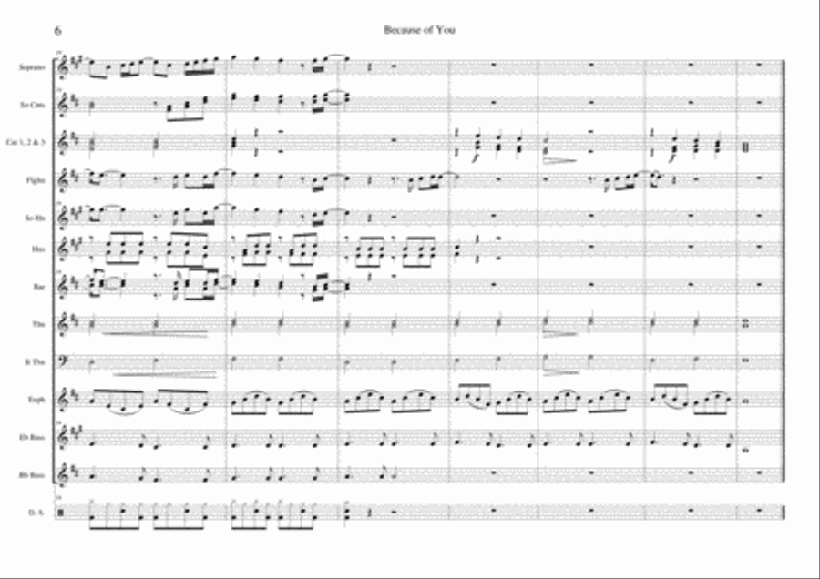 Because Of You Small Ensemble scores gallery preview page 6