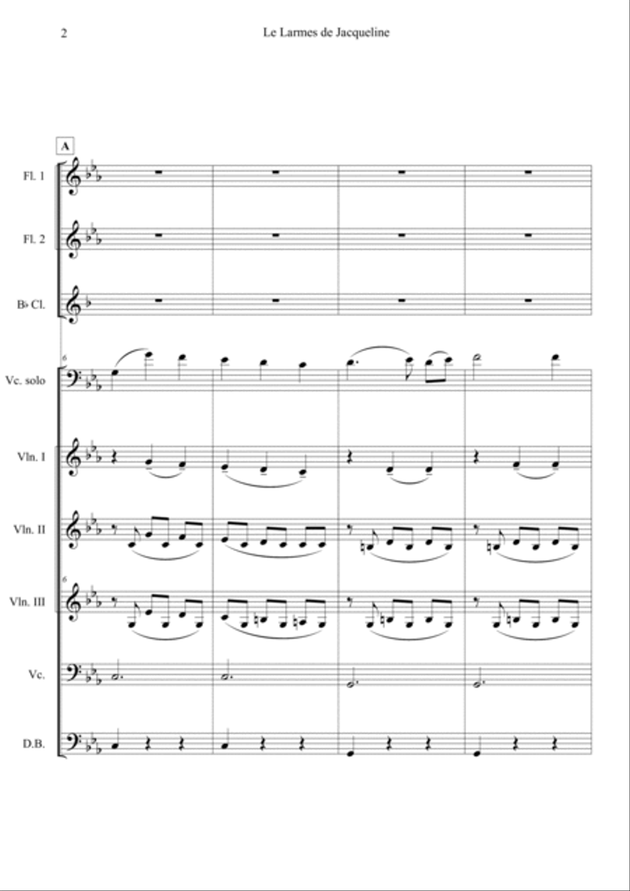 Jacqueline's Tears Orchestra scores gallery preview page 2