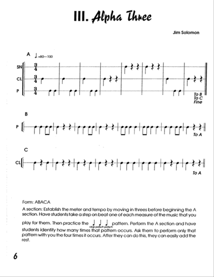 Alpha four body top percussion