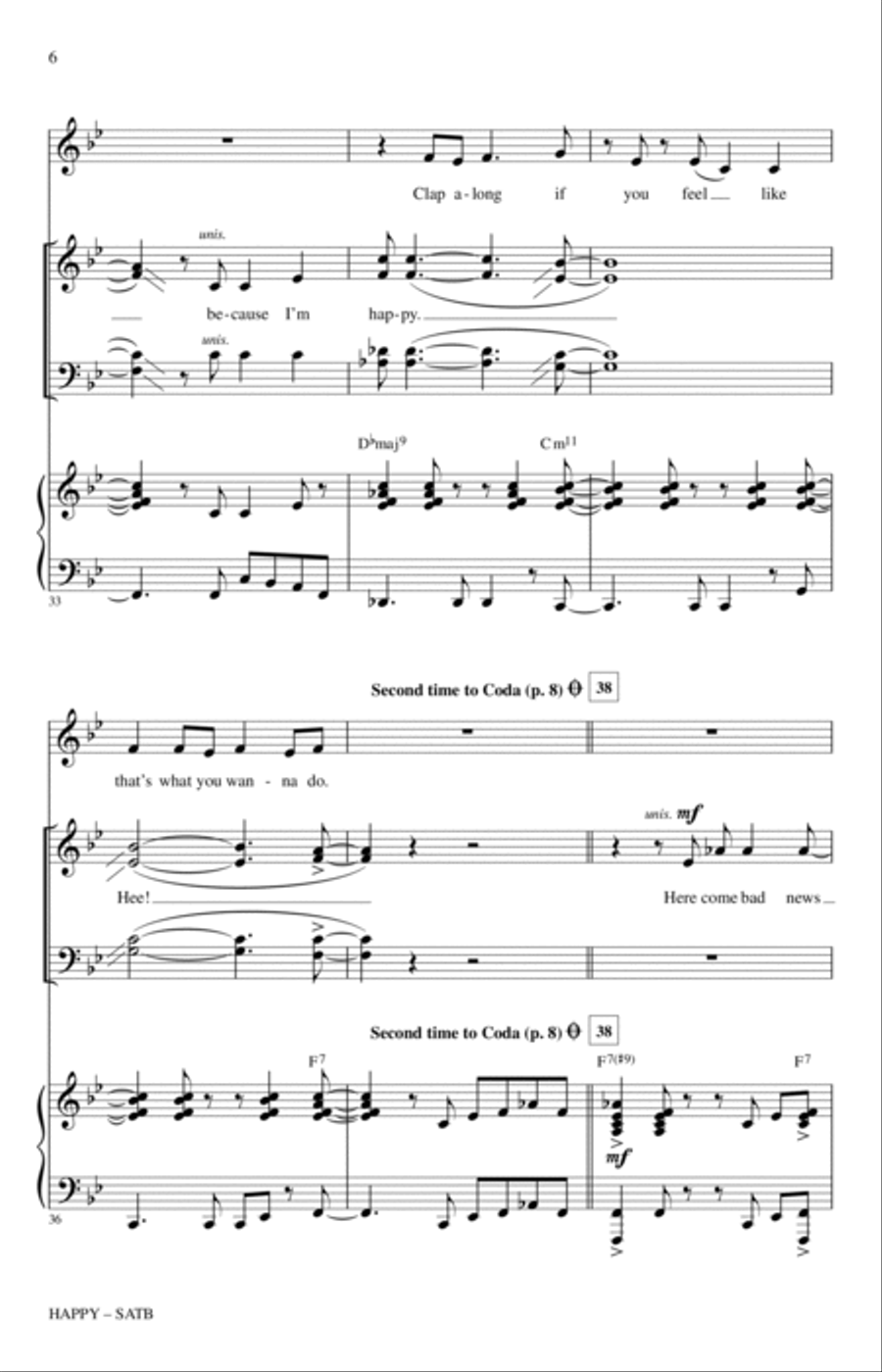 Happy Happy 4-Part scores gallery preview page 5