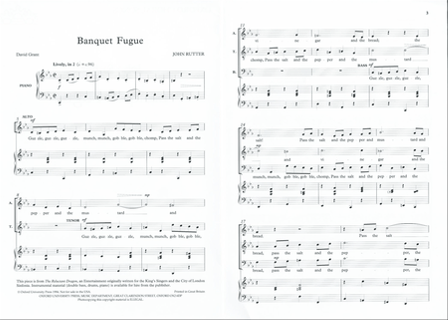 Banquet Fugue Banquet Fugue 4-Part scores gallery preview page 2