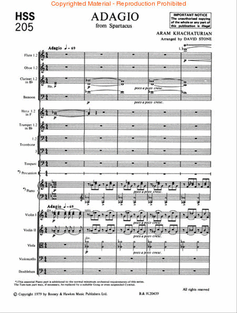 Adagio from Spartacus Orchestra scores gallery preview page 2