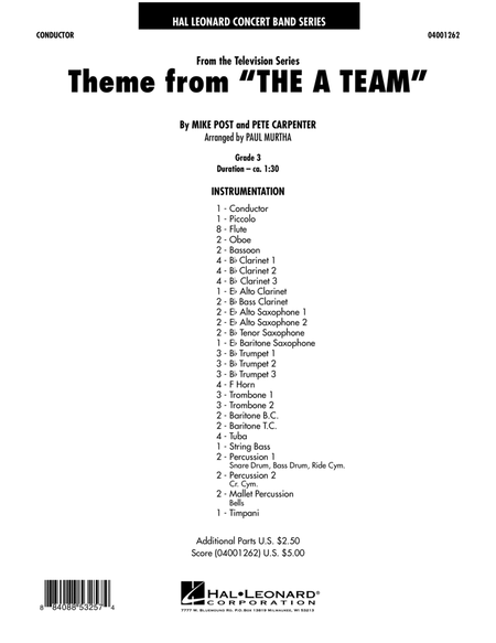 Theme from The A-Team - Full Score