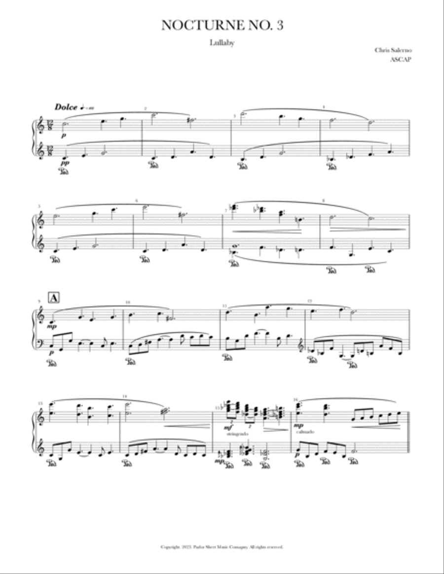 Nocturne No. 3 (Lullaby) Chamber Music scores gallery preview page 3