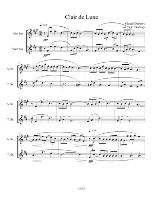 Clair de Lune (Alto and Tenor Sax Duet)