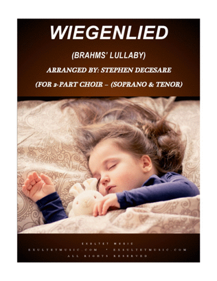 Book cover for Wiegenlied (Brahms' Lullaby) (for 2-part choir - (Soprano & Tenor)