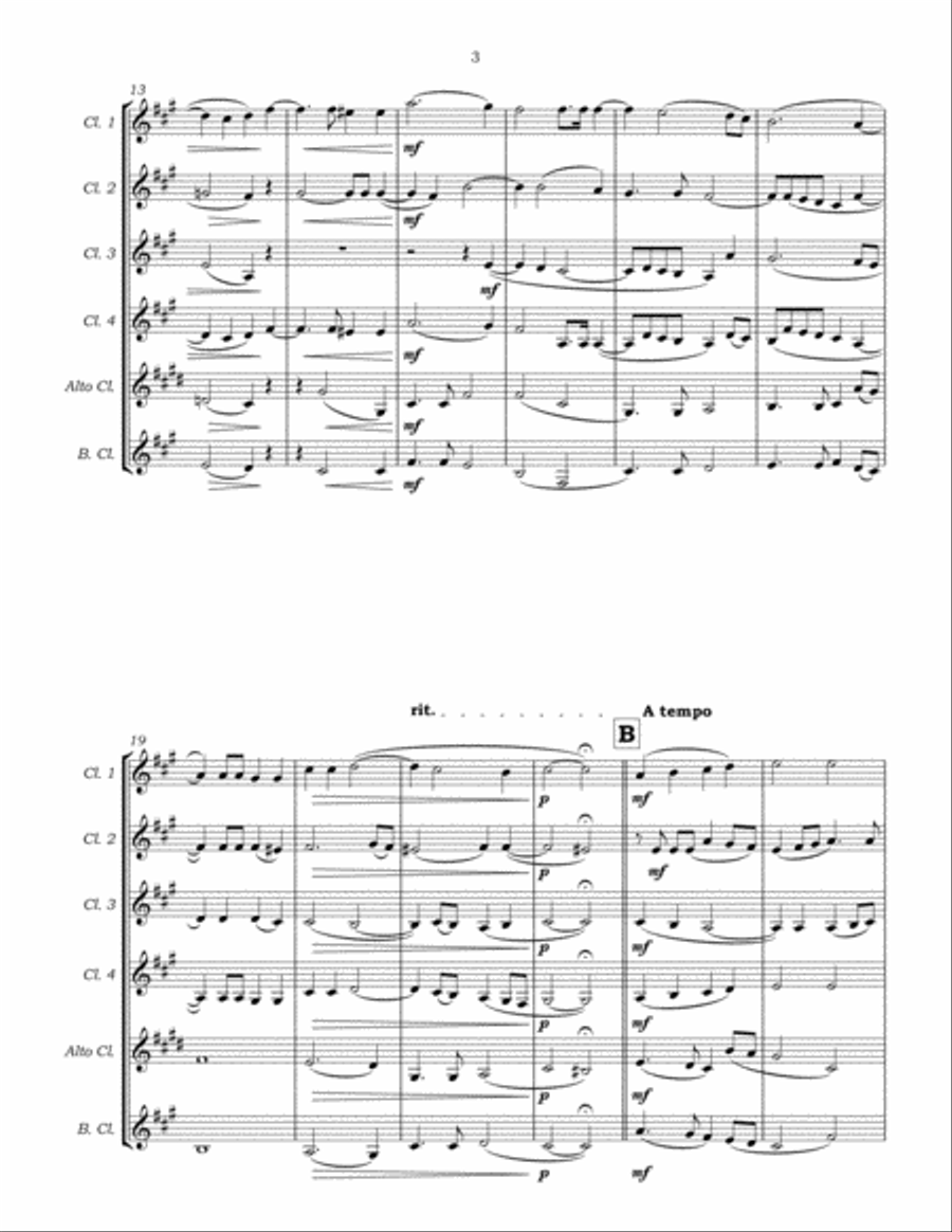 Ave Maria for Clarinet Choir Clarinet Choir scores gallery preview page 6