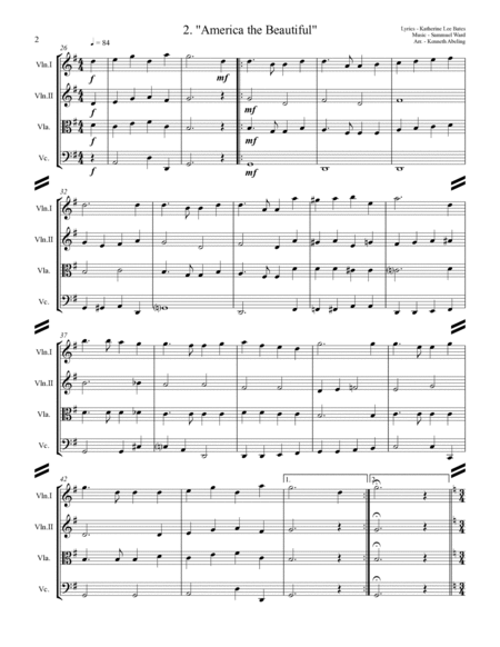 The U.S. National Anthem and The Americas (for String Quartet) image number null