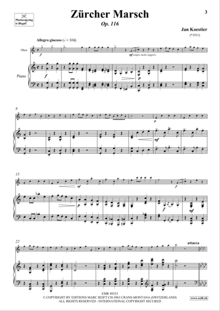 Zurcher Marsch Piano Accompaniment scores gallery preview page 6