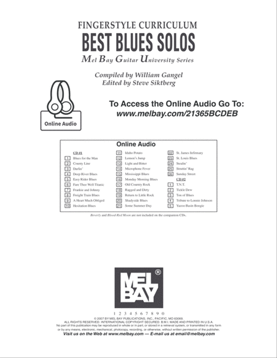 MBGU Fingerstyle Curriculum: Best Blues Solos Electric Guitar scores gallery preview page 2