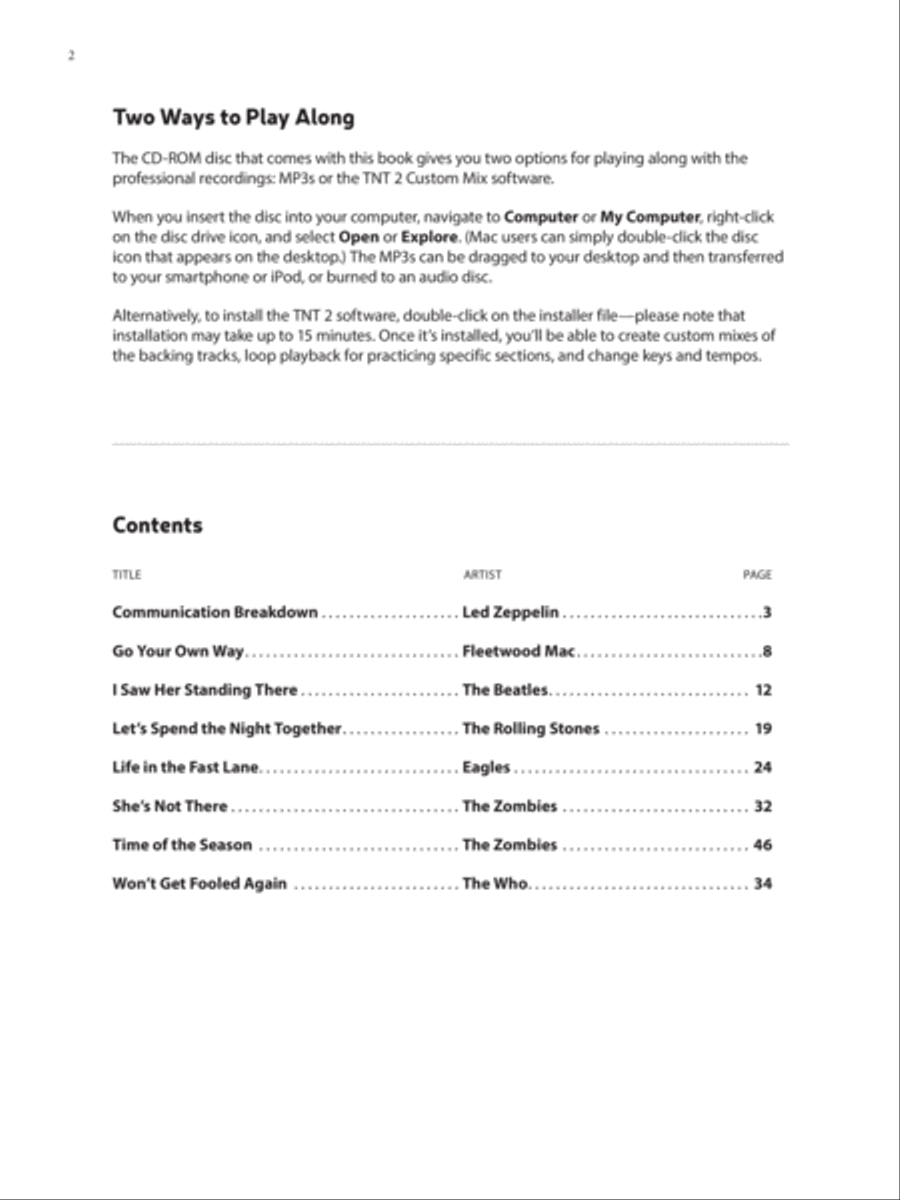 Classic Rock Guitar Play-Along Electric Guitar scores gallery preview page 3