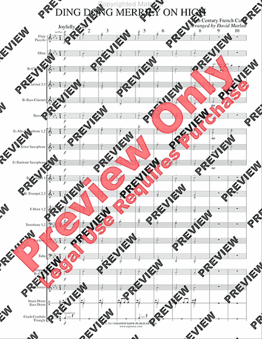 Ding Dong Merrily on High Concert Band scores gallery preview page 4