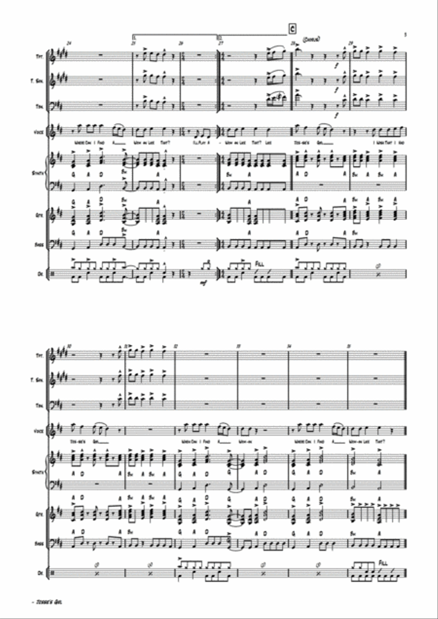 Jessie's Girl Jazz Ensemble scores gallery preview page 6