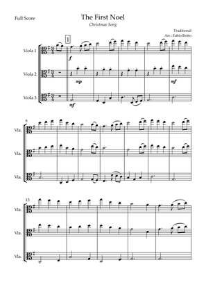 The First Noel (Christmas Song) for Viola Trio