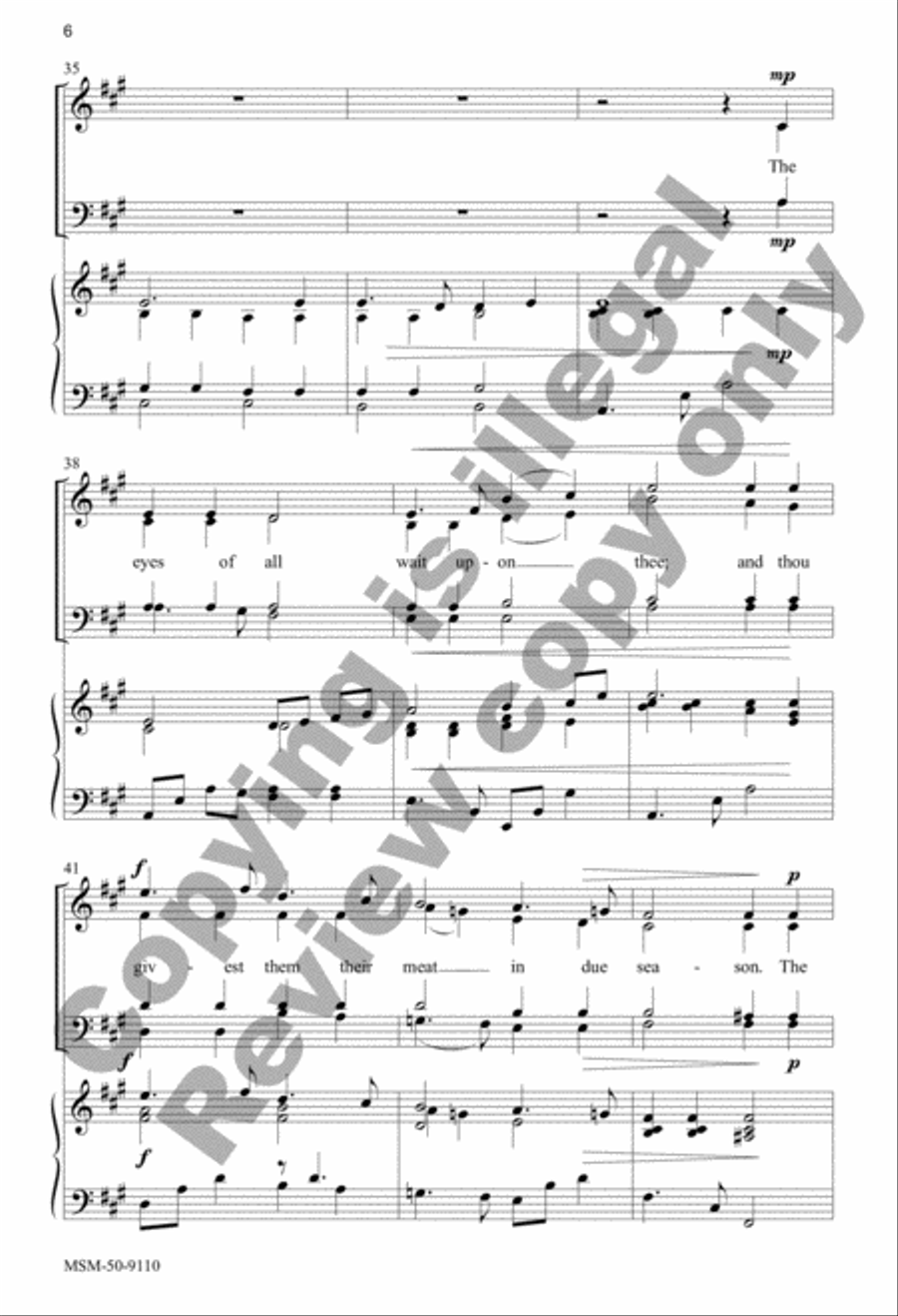 The Eyes of All 4-Part scores gallery preview page 6