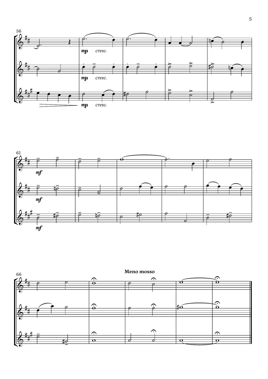 I'll Be Home For Christmas Woodwind Trio scores gallery preview page 5