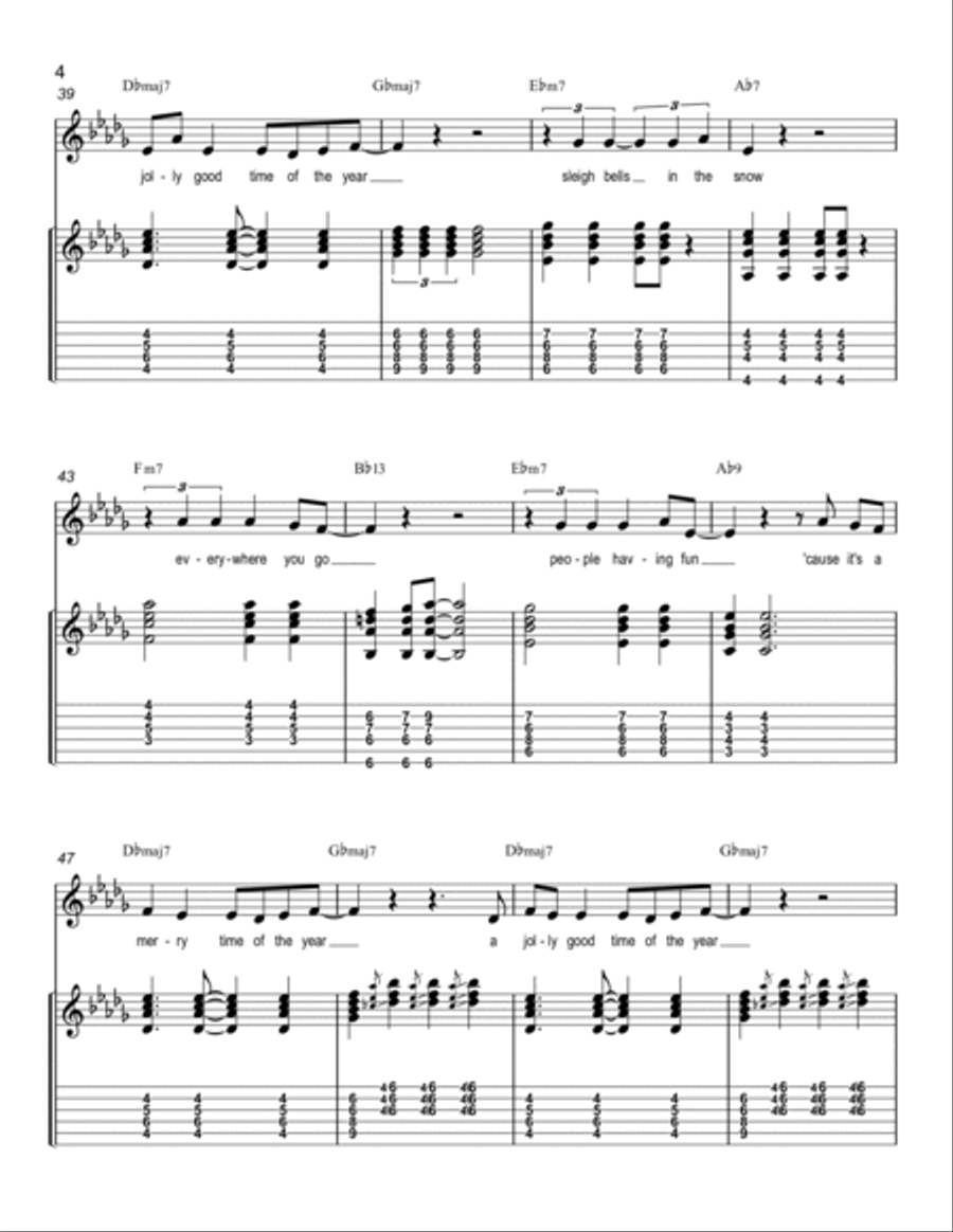 Merry Christmas All Electric Guitar scores gallery preview page 4